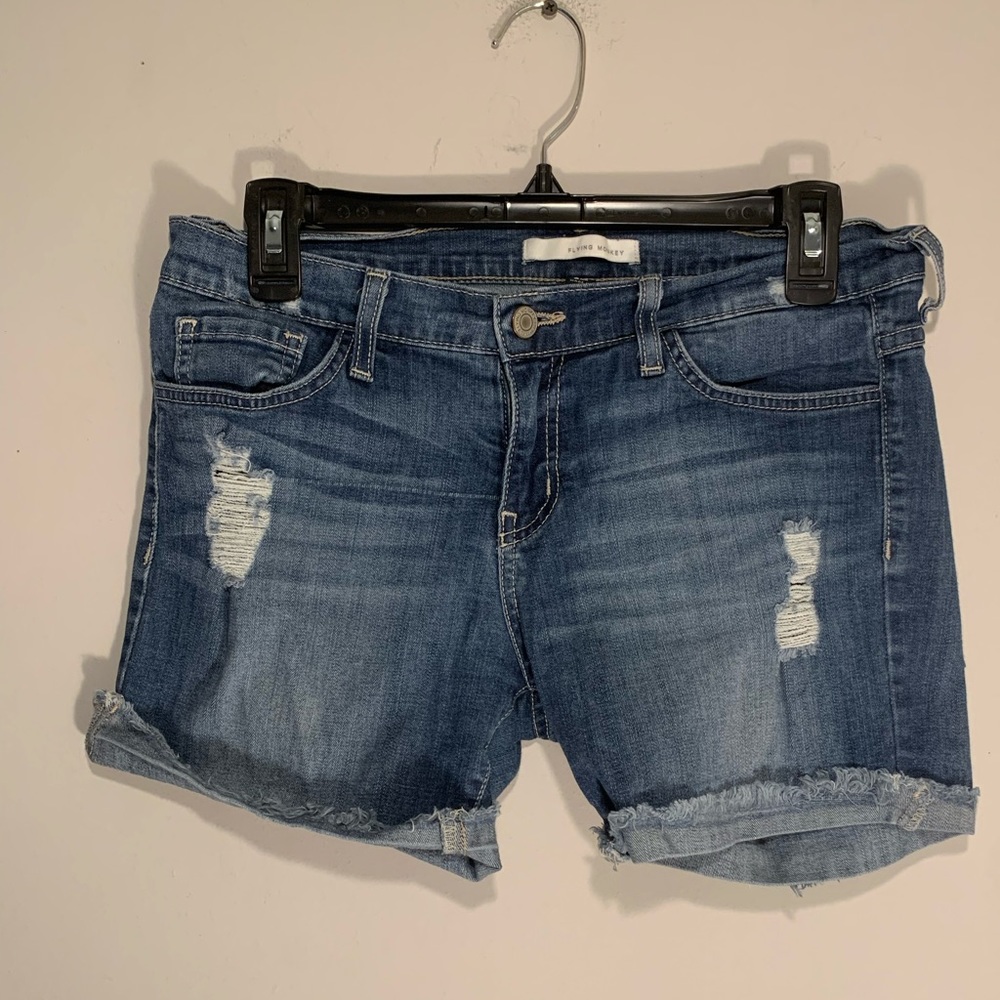 Flying Monkey Light Denim Jean Shorts